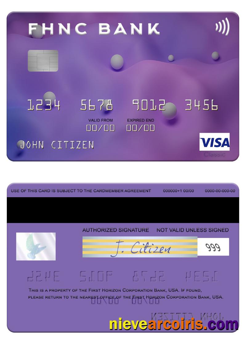 USA First Horizon National Corporation Bank visa card
